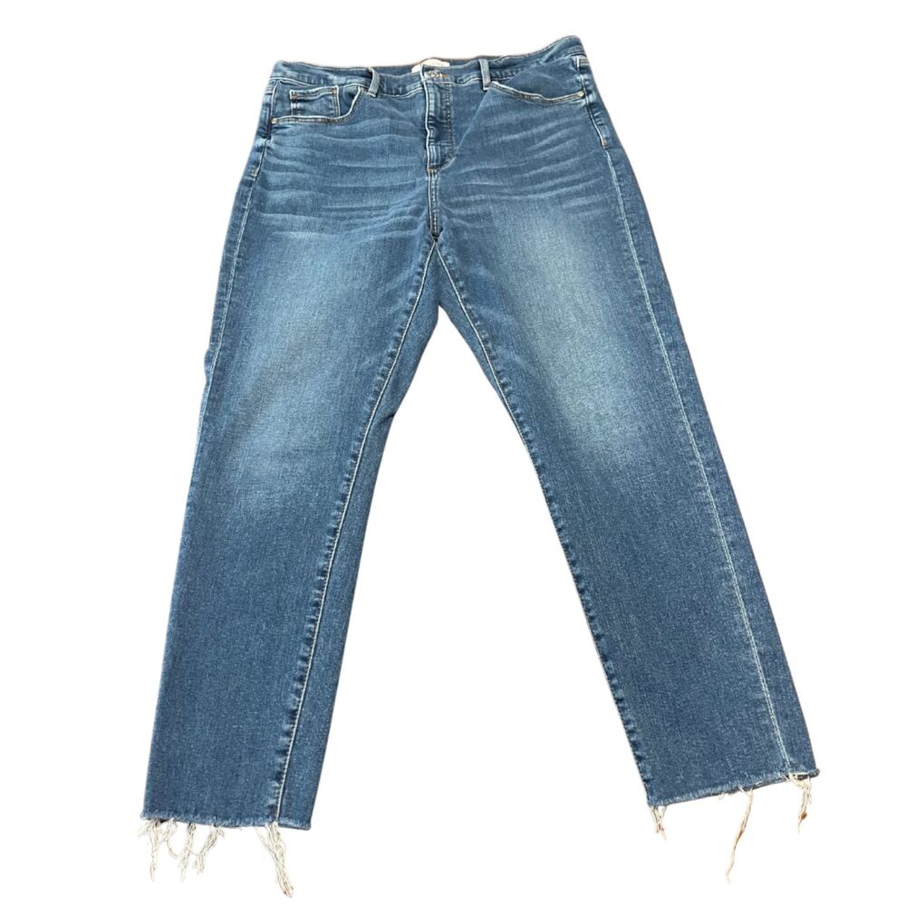 Women's Made and Loved Loft Cropped Frayed Hem Jeans Size 32"